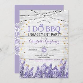 lavender bridal shower invitation rustic gold