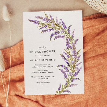 Lavender Fall Floral Watercolor Front View