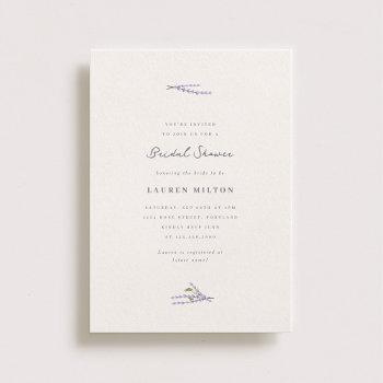 lavender fields bridal shower invitation