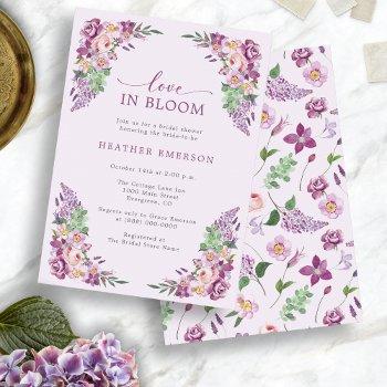 lavender love bridal shower invitation