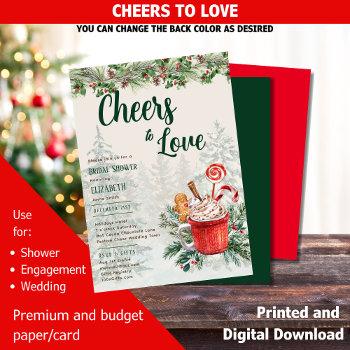 leahg cheers to love winter bridal shower wedding invitation