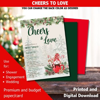 leahg cheers to love winter bridal shower wedding invitation