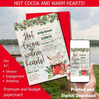 leahg hot cocoa warm hearts winter bridal shower invitation