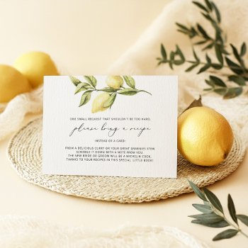 lemon amalfi coast recipe request enclosure card
