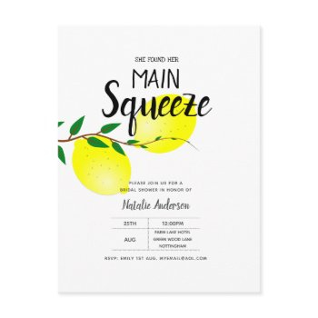 lemon bridal shower found her main squeeze invites