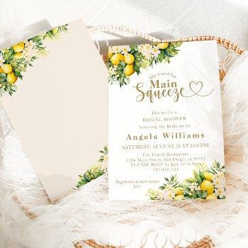 lemon elegant modern summer bridal shower  invitation