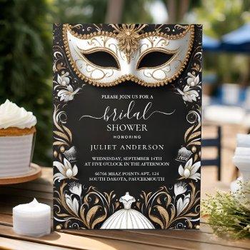 let dress code prom masquerade ball bridal shower invitation