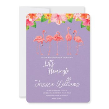 let’s flamingle! tropical bridal shower bash invitation
