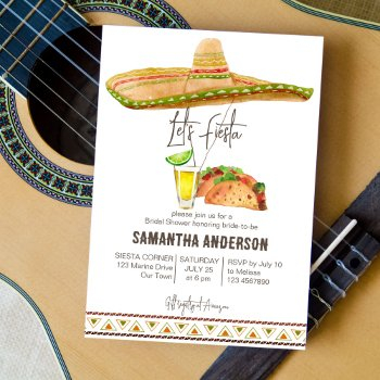 let's fiesta bridal shower tacos and tequila invitation