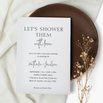 let's shower them with love | couple shower bridal invitation