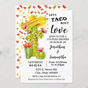 let's taco 'bout love fiesta couples shower invitation
