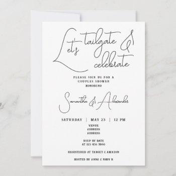 let's tailgate & celebrate wedding couples shower invitation