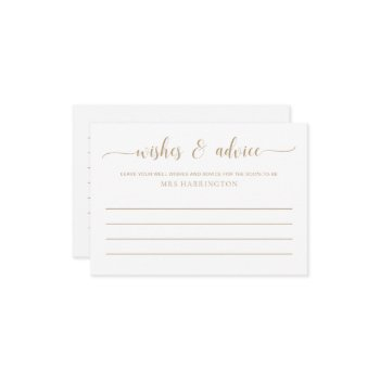 leyton gold wishes and advice enclosure card