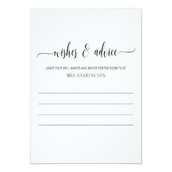 Leyton Wishes And Advice Enclosure Card Front View