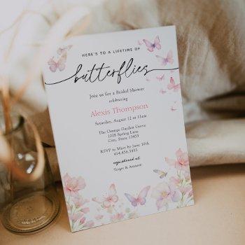 lifetime of butterflies bridal shower invitation