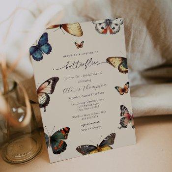 lifetime of butterflies bridal shower invitation