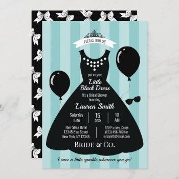 little black dress bridal shower invitation