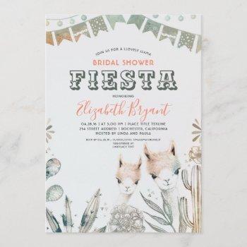 llama bridal shower fiesta southwestern invitation