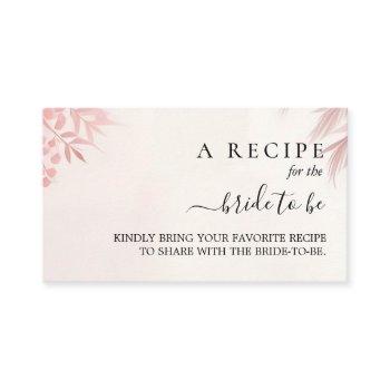 long tulle regal glam blush pink bridal shower enclosure card