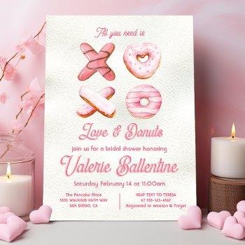 love and donuts bridal shower invitation