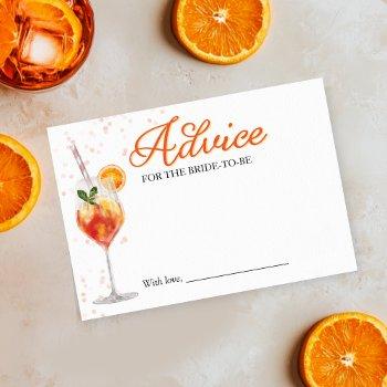 love at first spritz advice for the bride card