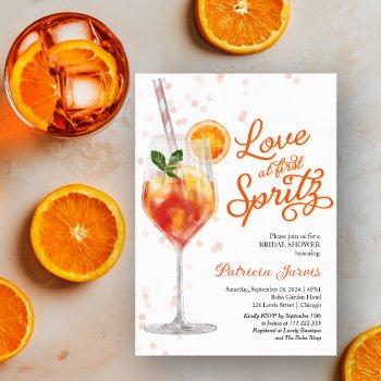 love at first spritz bridal shower invitation