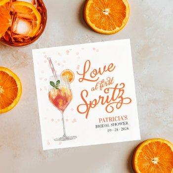 love at first spritz bridal shower napkins