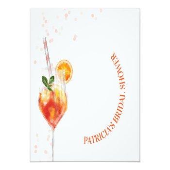 Love At First Spritz Bridal Shower Wine Glass Tag Front View