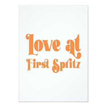 Love At First Spritz Retro Bridal Shower Classic Round Sticker Front View