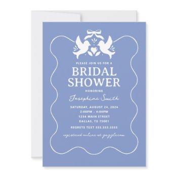love birds bridal shower invitation