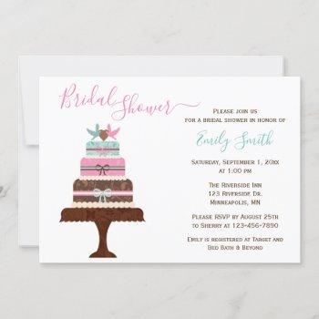 love birds wedding cake | custom bridal shower invitation