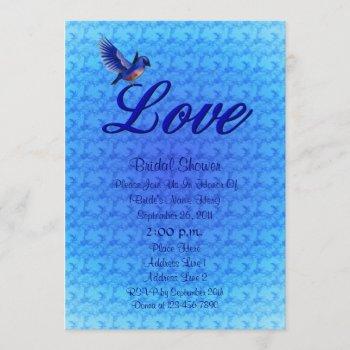 love bluebird bridal shower invite