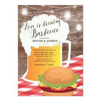 Love Brewing Couple Shower Invitation Front View