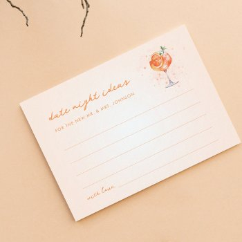 love first spritz date night ideas bridal shower enclosure card