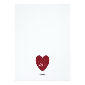 Love Graphic Minimalist Heart Shaped Photo Wedding Card Front View