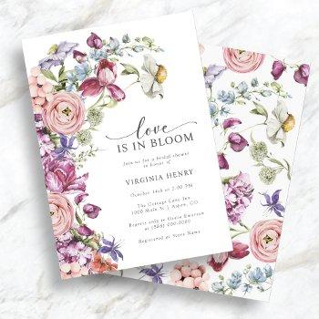 love in bloom bridal shower invitation