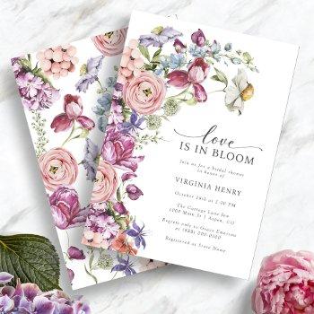 love in bloom bridal shower invitation
