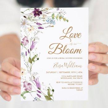 love in bloom little wildflower bridal shower invitation