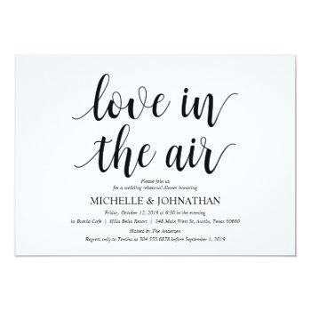 Love In The Air Rehearsal Dinner Invitation Cards Front View