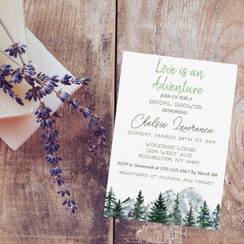 love is an adventure bridal shower invitation