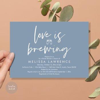 love is brewing, beer party bridal shower invitation