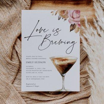 love is brewing elegant bridal shower invitation