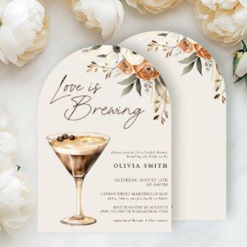 love is brewing espresso martini bridal shower invitation