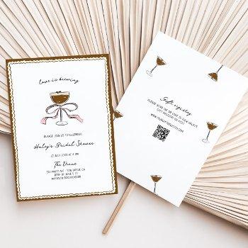 love is brewing espresso martini bridal shower invitation