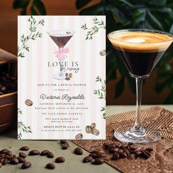 love is brewing | espresso martini bridal shower invitation