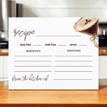 love is brewing espresso martini recipe card