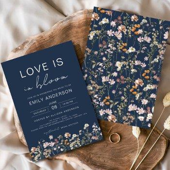 love is in bloom wildflower bridal shower invitation