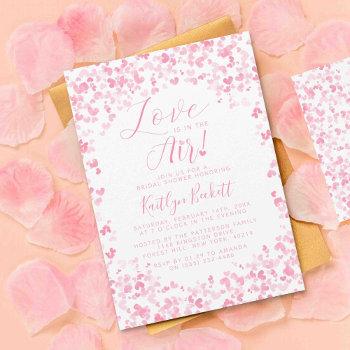 love is in the air valentine's day bridal shower invitation