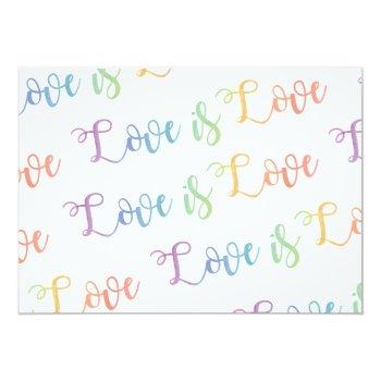 Love Is Love Rainbow Splatter Rsvp Front View