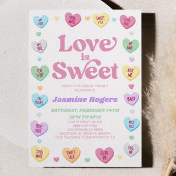 love is sweet valentine's day candy bridal shower invitation